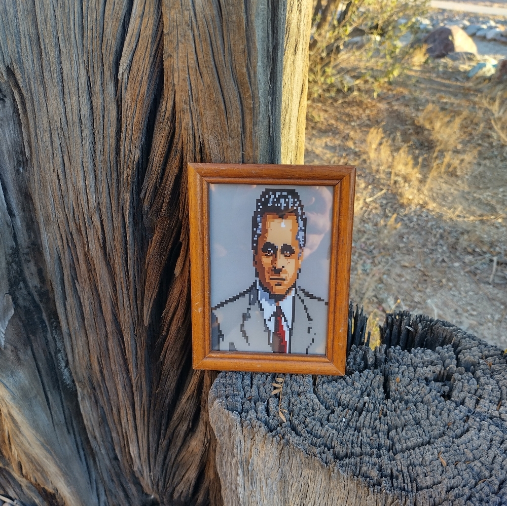 8 Bit John Gotti Mafia Boss Mini Art Print lo-fi Pixel Art By Neon Nicho